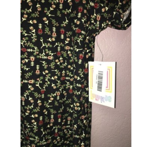 LuLaRoe Classic XS Black Floral Print NWT - Picture 2 of 4